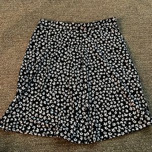 Black and white flower skirt